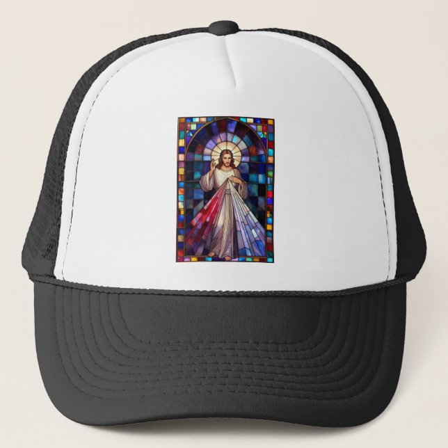 Casquette de routier Jésus miséricorde divine (Devant)