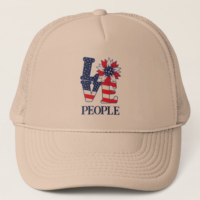 Casquette de routier Love People (Devant)