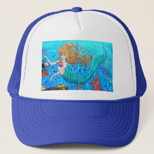 casquette de sirène bleu
