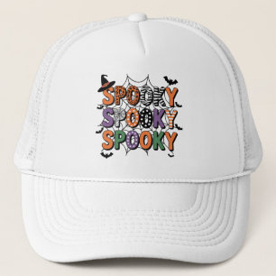 Casquette de sorcière à lettres éffrayantes et cha