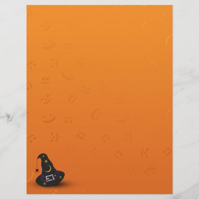 Casquette de sorcière d'Halloween avec araignée (Devant)