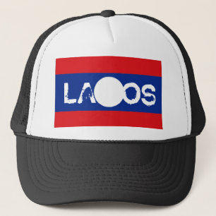 Casquette de souvenir de drapeau des Laotiens