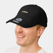 Casquette de style broderie KING et couleur noire