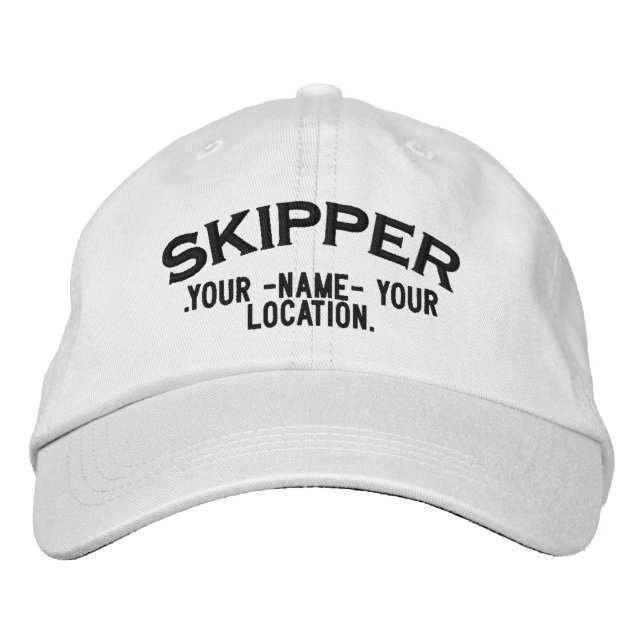 Casquette de style nautique de skipper personnalis (Devant)