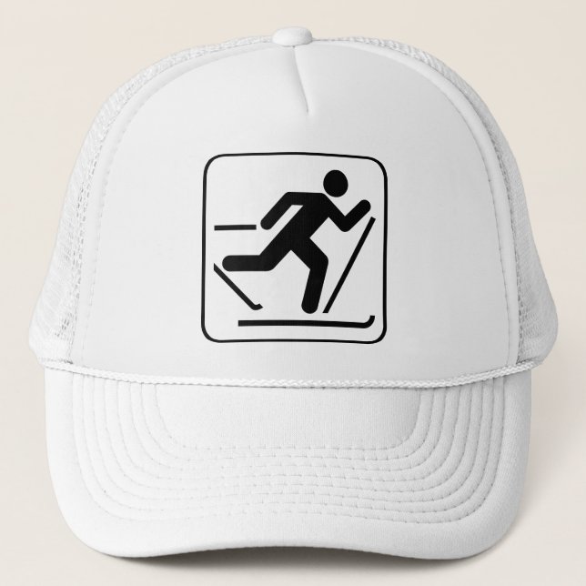 Casquette de symbole de ski de pays croisé (Devant)