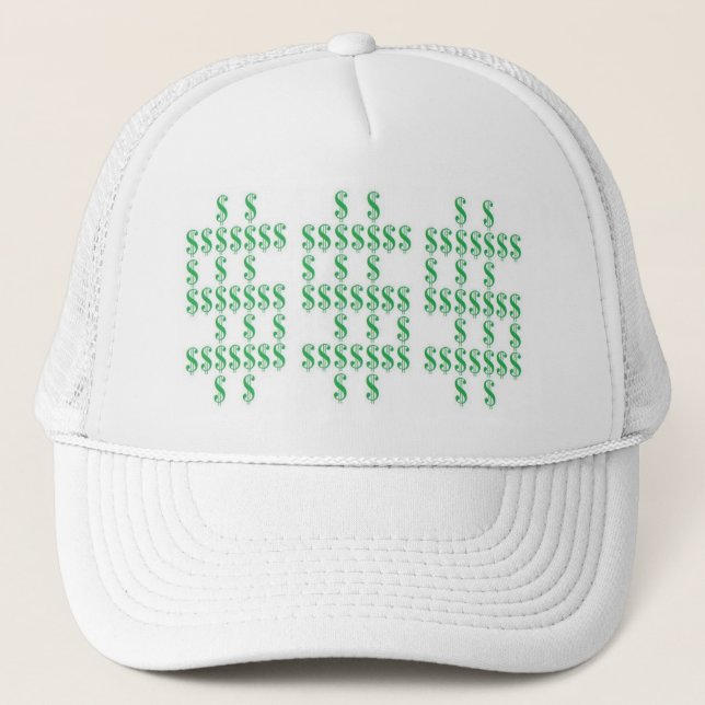 Casquette de symboles dollar (Devant)