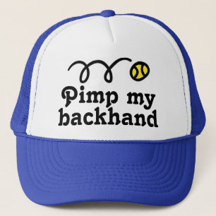 Casquette de tennis avec slogan drôle et balle reb