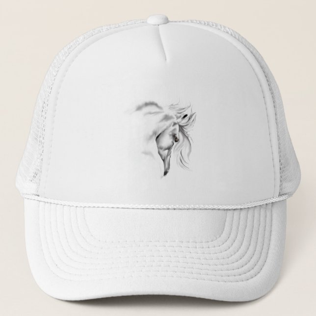 Casquette de tête de cheval de Whte (Devant)