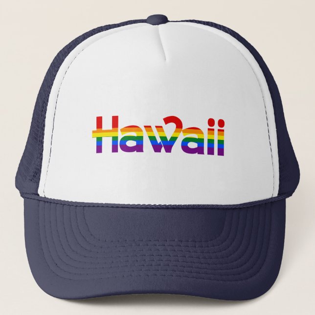Casquette de texte Hawaii Rainbow (Devant)