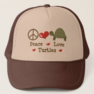 Casquette de tortues d'amour de paix