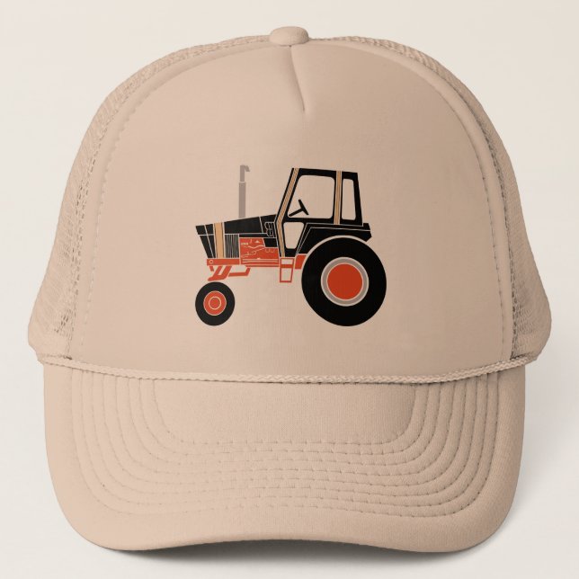 Casquette de tracteur noir (Devant)