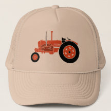 Casquette de tracteur orange