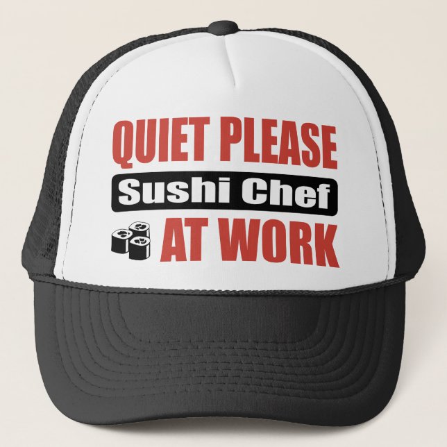 Casquette De tranquillité chef de sushi svp au travail (Devant)