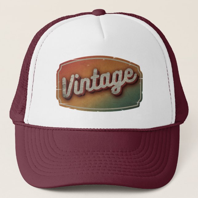 CASQUETTE DE TRUCKER CADOE RÉTRO VINTAGE CLASSIQUE (Devant)