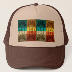 CASQUETTE DE TRUCKER MANETTE DE JEU VIDÉO VINTAGE