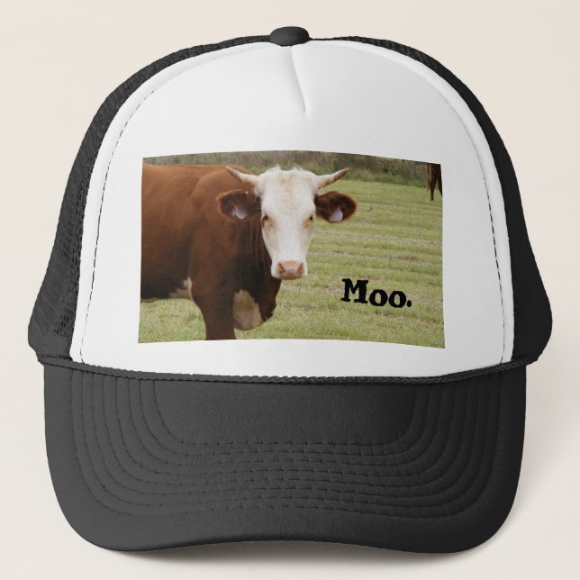 Casquette de vache : "MOO. " (Devant)