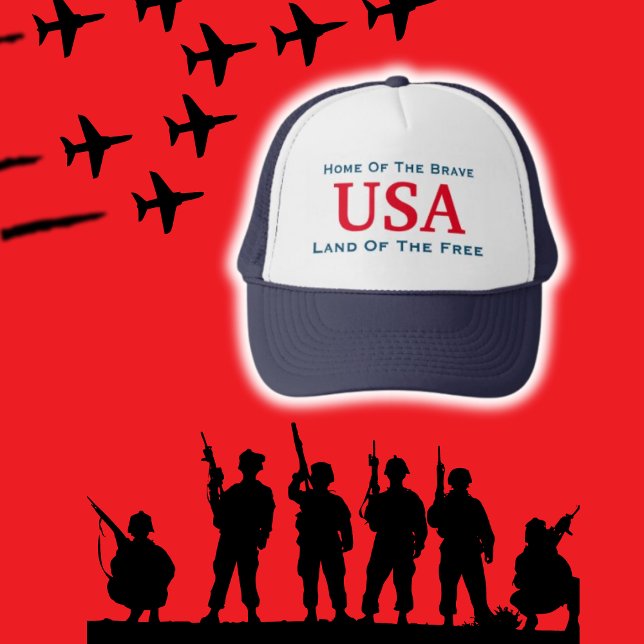 Casquette de Vétéran Conservateur USA (Home Of The Brave Patriotic USA Hat)