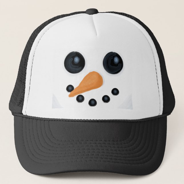 Casquette de visage de bonhomme de neige (Devant)