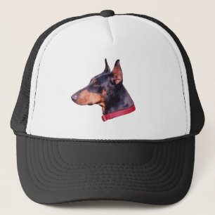 Casquette de visage de Pinscher de dobermann