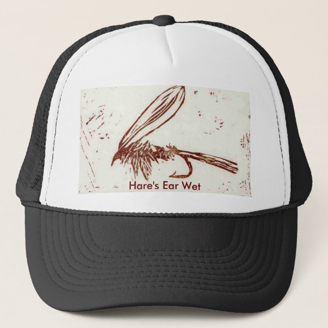 Casquette de vol classique de truites "Brown oreil (Devant)
