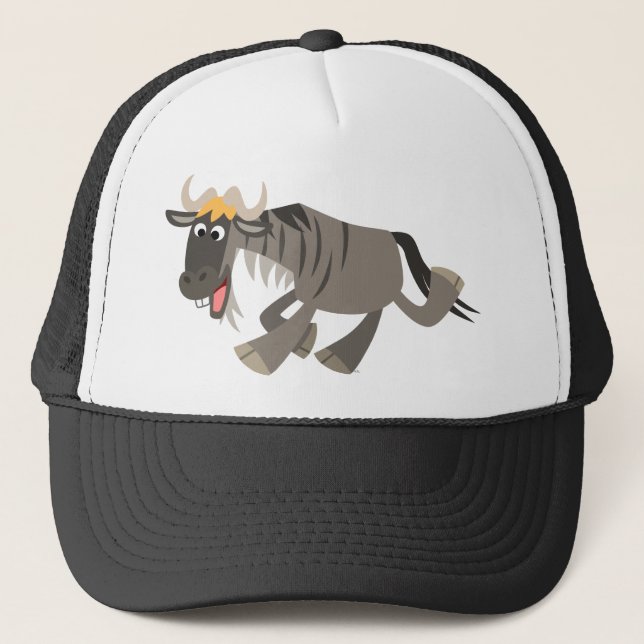 Casquette de Wildebeest de caricature joyeux (Devant)