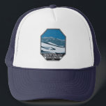 Casquette Death Valley National Park Night Sky Vintage<br><div class="desc">Design vectoriel de Death Valley. Le parc est connu pour Titus Canyon,  avec une ville fantôme et des rochers colorés,  et les salines du bassin de Badwater,  point le plus bas de l'Amérique du Nord.</div>