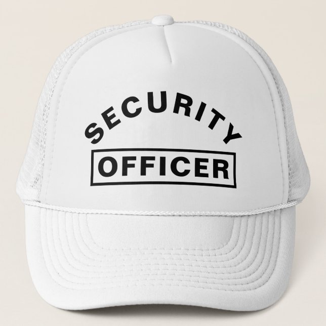 Casquette Déclaration de texte de l'agent de sécurité PERSON (Devant)