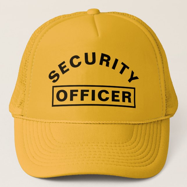Casquette Déclaration textuelle PERSONNALISÉE D'AGENT DE SÉC (Devant)