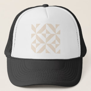 Casquette Décor géométrique beige clair Motif