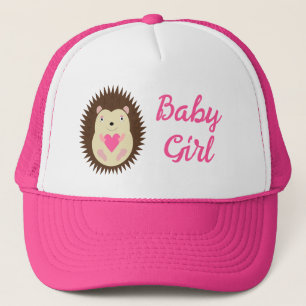 Casquette Découvrez le sexe de bébé fille hérisson rose mign