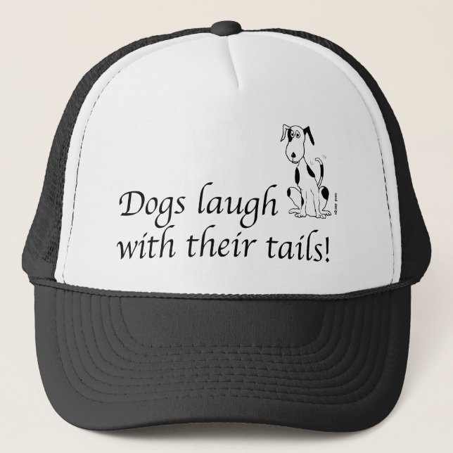 Casquette Deefa chien - Les chiens rient avec leur queue! (Devant)
