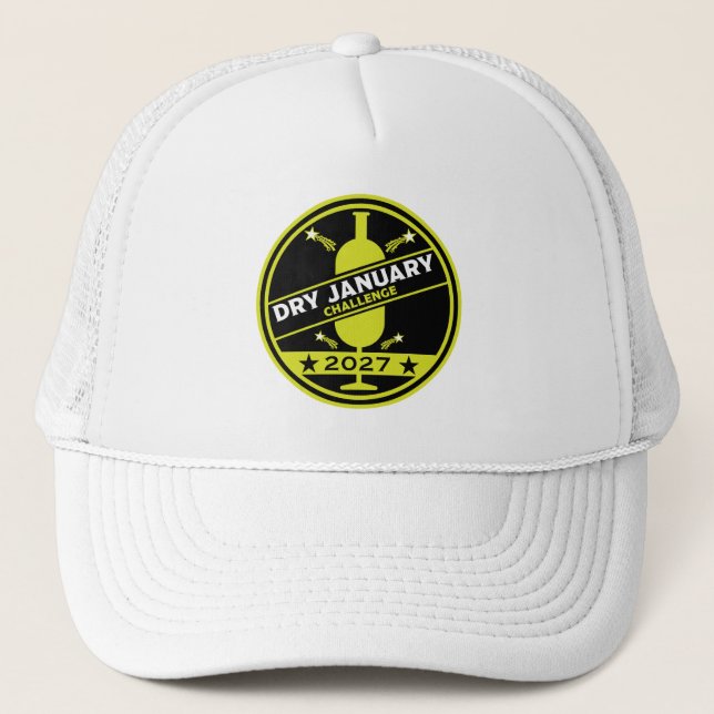 Casquette Défi de janvier sec Encouragement (Devant)