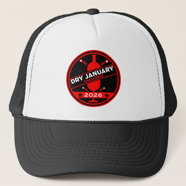 Casquette Défi de janvier sec Encouragement (Devant)