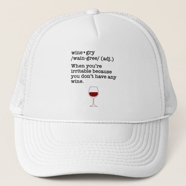 Casquette Définition de l'odeur de vin amusant (Devant)