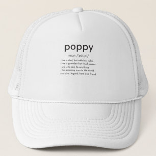 Casquette Définition de Poppy drôle grand-père Fête des 