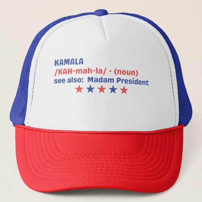 Casquette Définition drôle de Kamala Harris pour le vote de  (Devant)