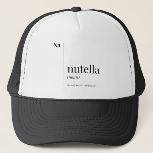 Casquette Définition drôle de Nutella