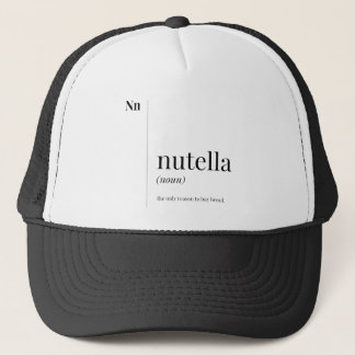 Casquette Définition drôle de Nutella