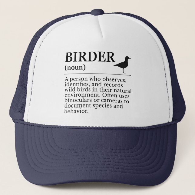 Casquette Définition d'un ornithologue amateur - observateur (Devant)