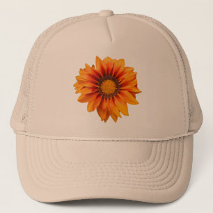 Casquette Dégradé de fleurs orange jaune vif découpé