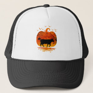 CASQUETTE DEGUISEMENT DE CITROUILLE DE HALLOWEEN DE VACHE AM