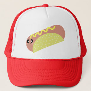 CASQUETTE DÉJEUNER DÉLICIEUX SUPERBE DE HOT-DOG DE KAWAII