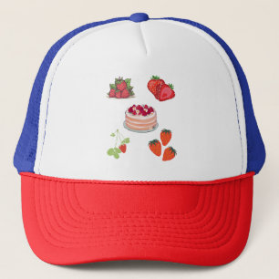 Casquette Délices de fraises – Illustration mignonne de baie