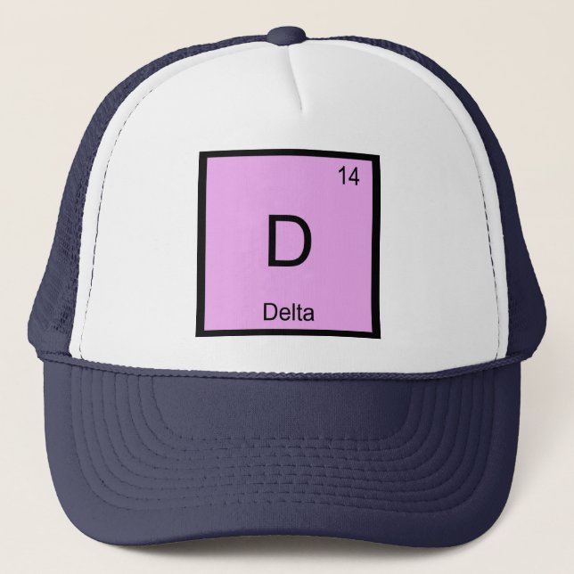 Casquette Delta Nom Chimie Élément Table périodique (Devant)
