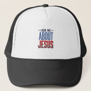 Casquette Demandez-moi à propos de Jésus Design de chemise c