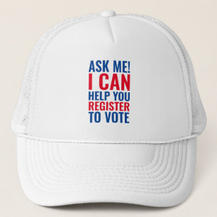 Casquette Demandez-moi Je peux vous aider à vous inscrire po