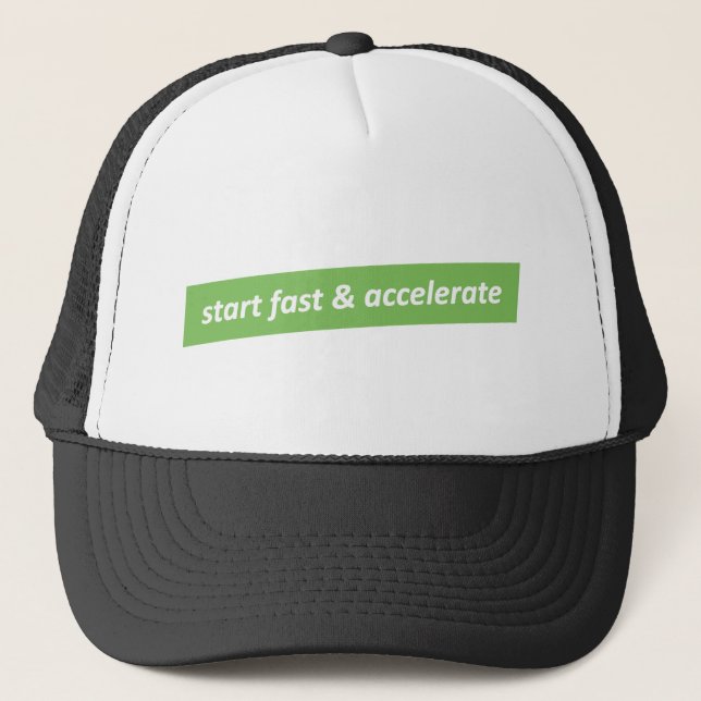 Casquette Démarrer rapidement et accélérer (Devant)