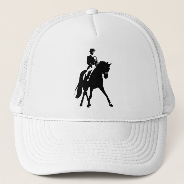 Casquette Demi de silhouette de passage de dressage (Devant)