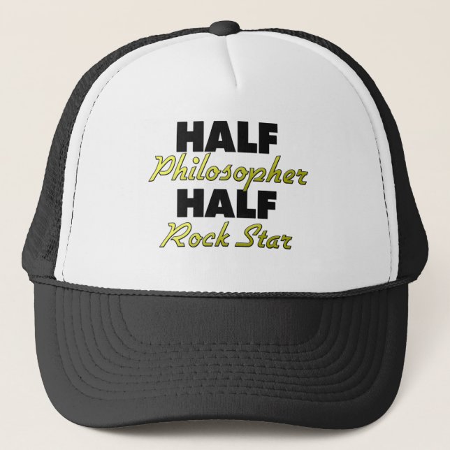 Casquette Demi de vedette du rock de demi de philosophe (Devant)