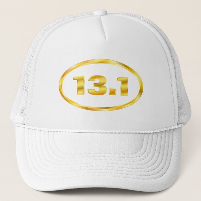 Casquette Demi d'ovale de marathon de l'or 13,1 (Devant)